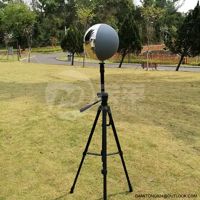 25cm Half Highly Polished Stainless Steel Half 18% Reflective Grey Ball HDRI VFX Ball detail 2