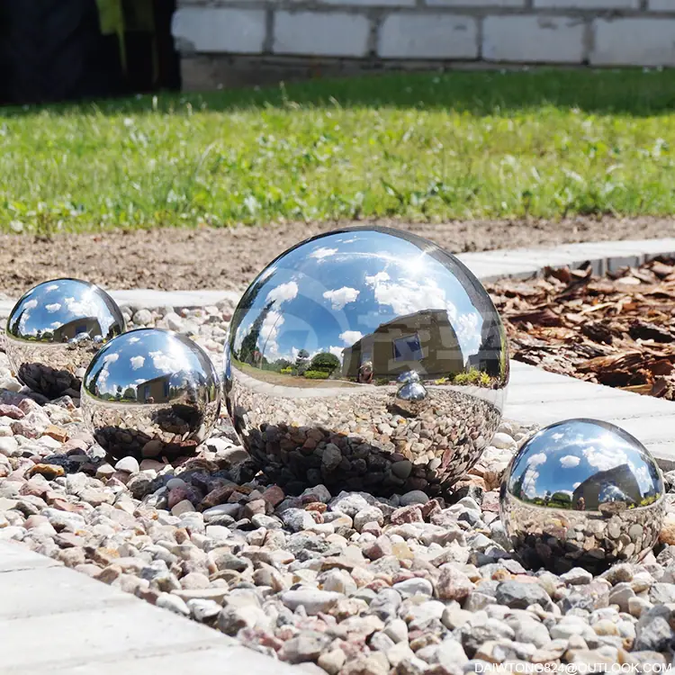100mm 150mm 300mm Garden Metal Chrome Ball Gaze Ball