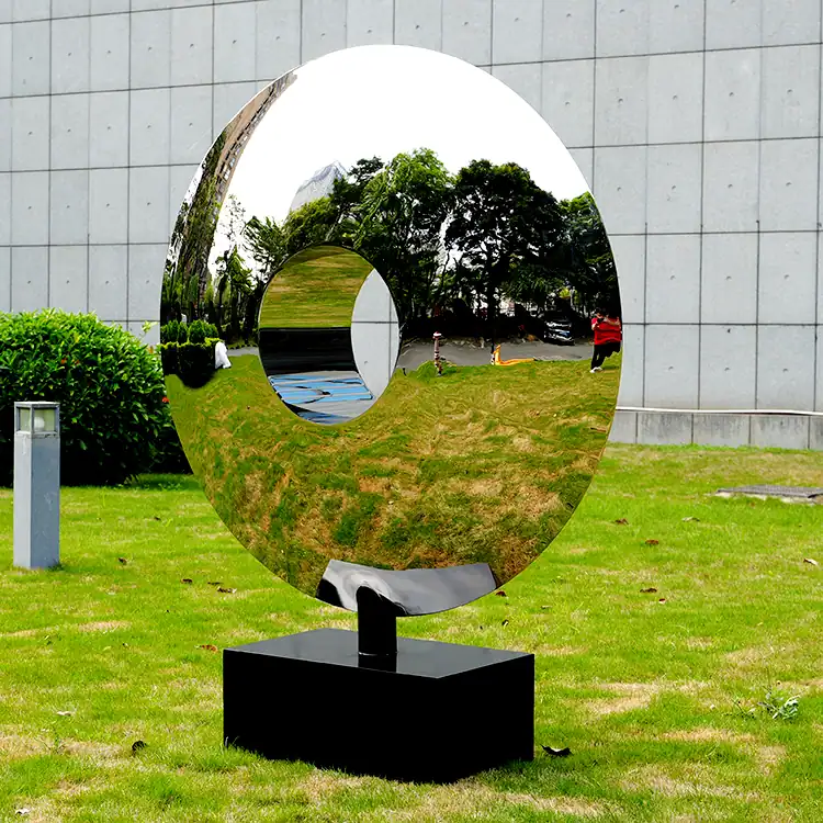 Public Art Installation Stainless Steel Ring Sculpture