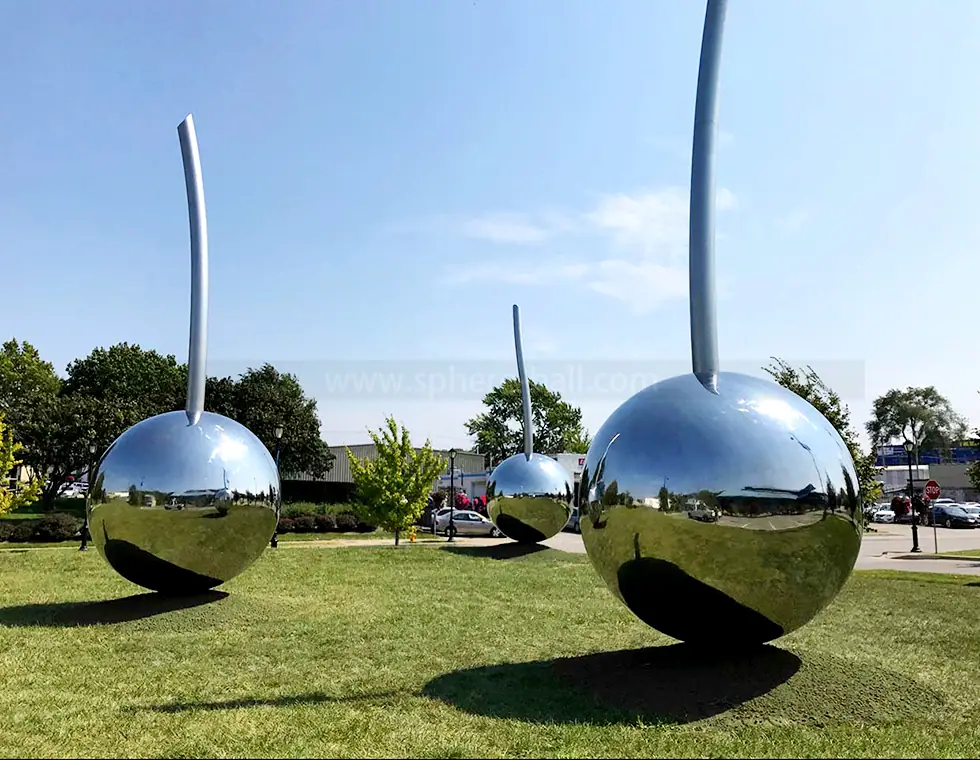 Three 2400 mm Spheres at Merriam Marketplace