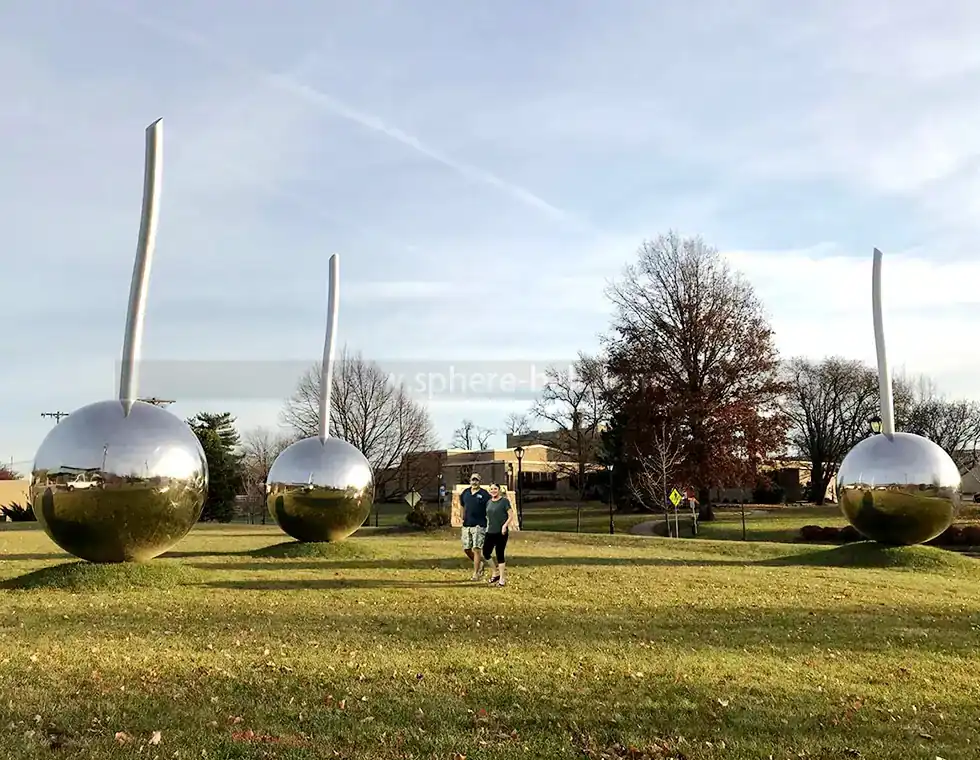 Three 2400 mm Spheres at Merriam Marketplace, view 3