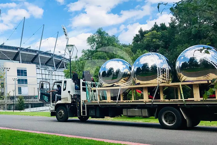 Three Giant Cricket Spheres in Australia, view 4
