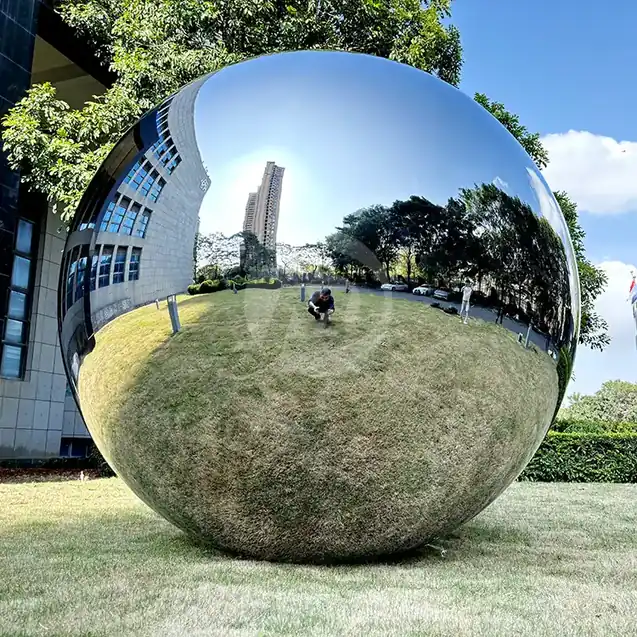 316 Stainless Steel 2200mm Polished Mirror Hollow Metal Sphere