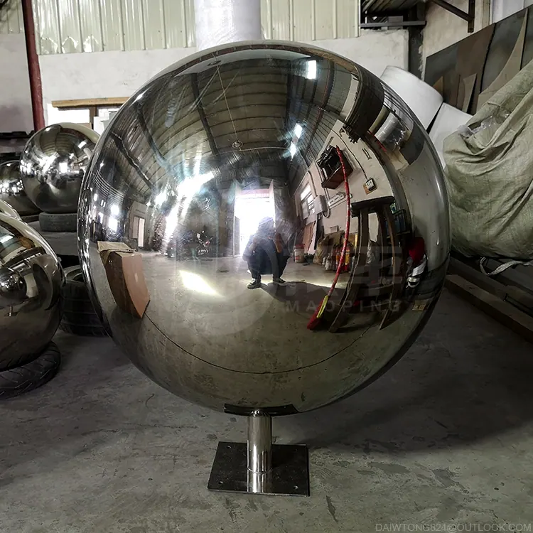 24 Inch Stainless Steel Sphere Water Feature
