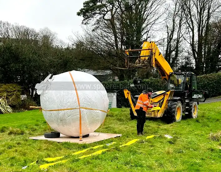 84 Inch Garden Mirror Sphere in Cork, view 5