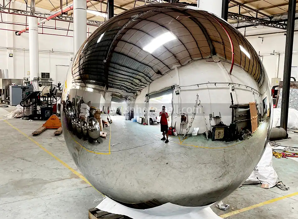 84 Inch Garden Mirror Sphere in Cork, view 2