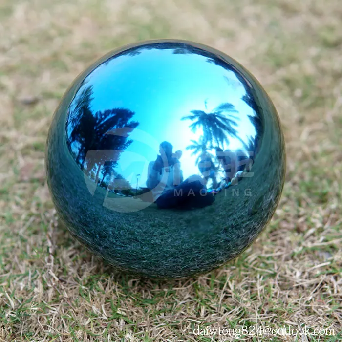 Blue Stainless Steel Gazing Ball Hollow Steel Sphere