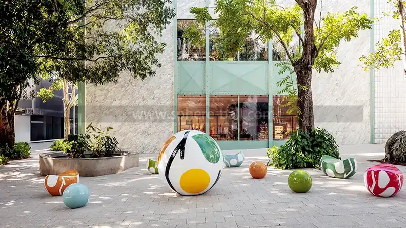 Coloured Metal Spheres, view 4