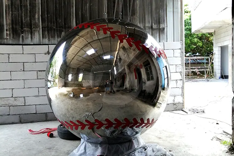 Installed mirror polished sphere project