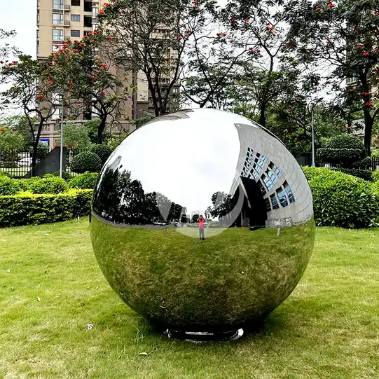 Garden Decoration Large Stainless Steel Hollow Sphere Polishing Mirror