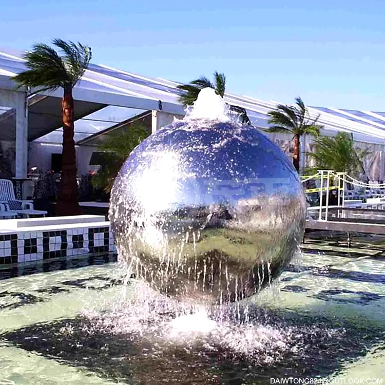 Garden Decoration Large Stainless Steel Sphere Water Features