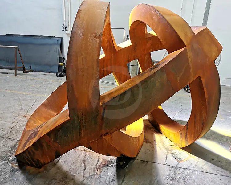 Rusted Corten Steel Garden Sculpture, view 2