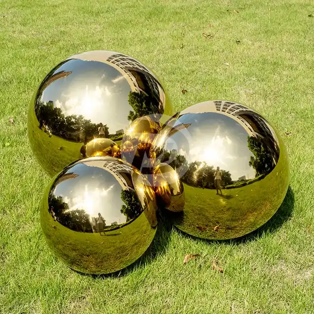 Gold Stainless Steel Ball Silver Hollow Sphere