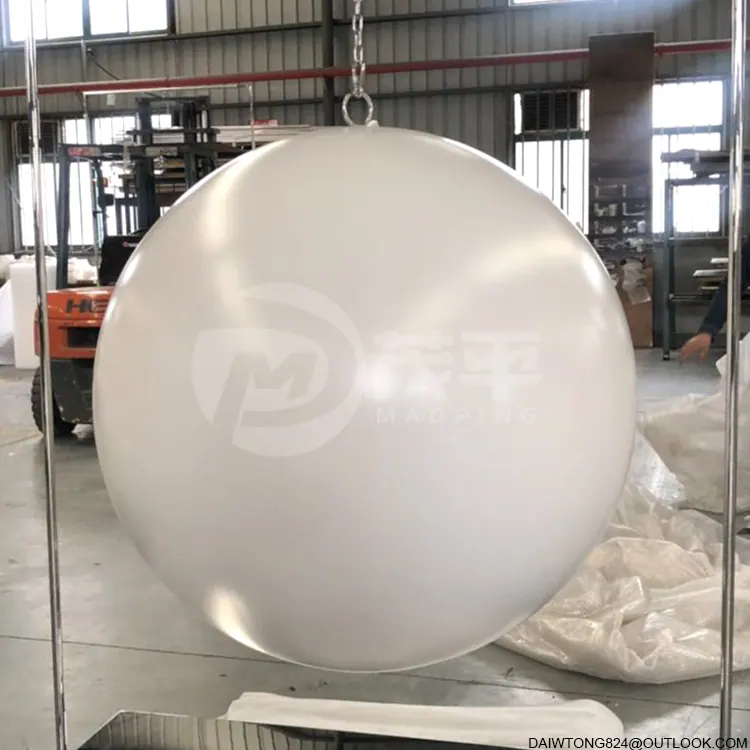 Large Stainless Steel White Sphere Garden Decorative Sphere