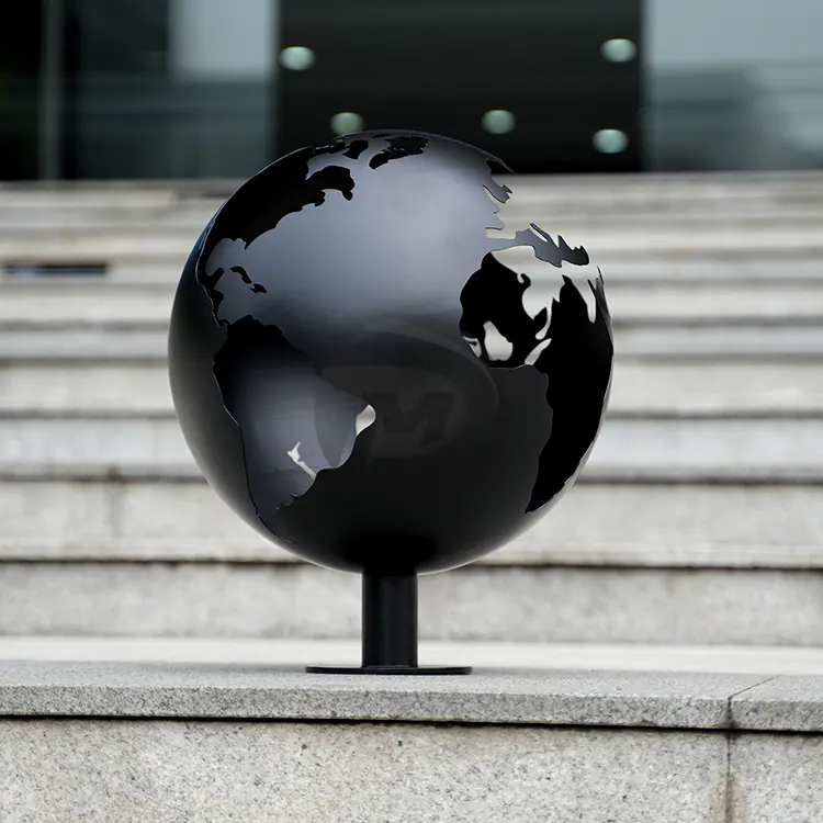 Metal Globe Sculpture