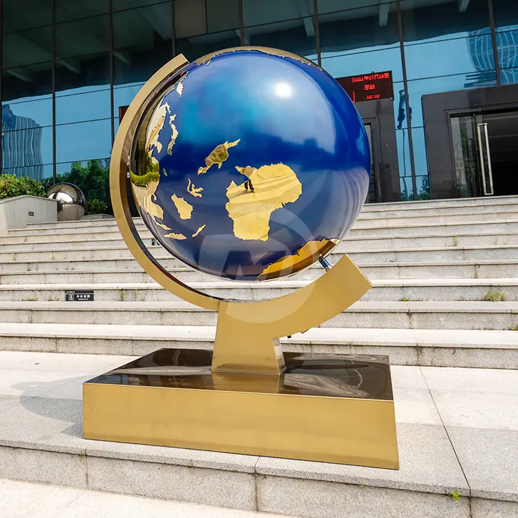 Metal Globe Sculptures