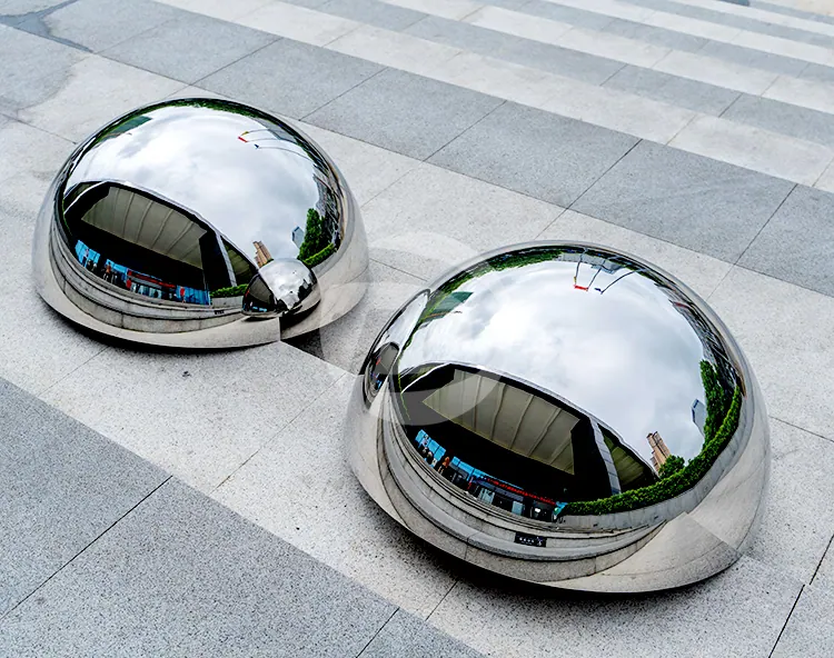 Polished Mirror Large Stainless Steel Hemisphere
