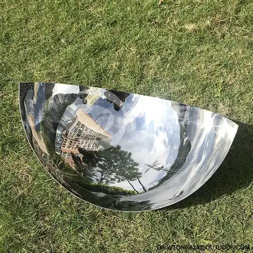 Polished Mirror Stainless Steel Hollow Ball Cut to Quarter