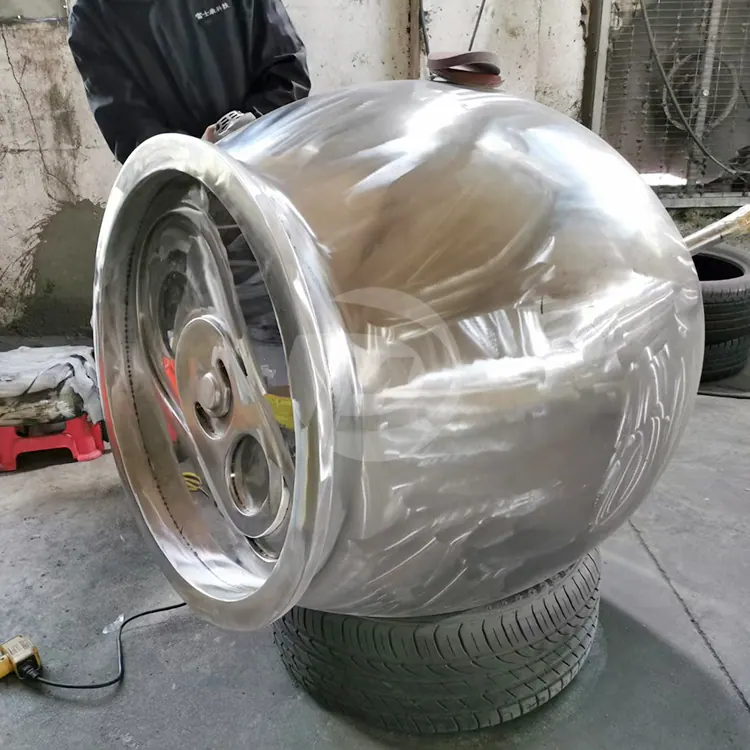 Stainless Steel Logo Sculpture, view 5