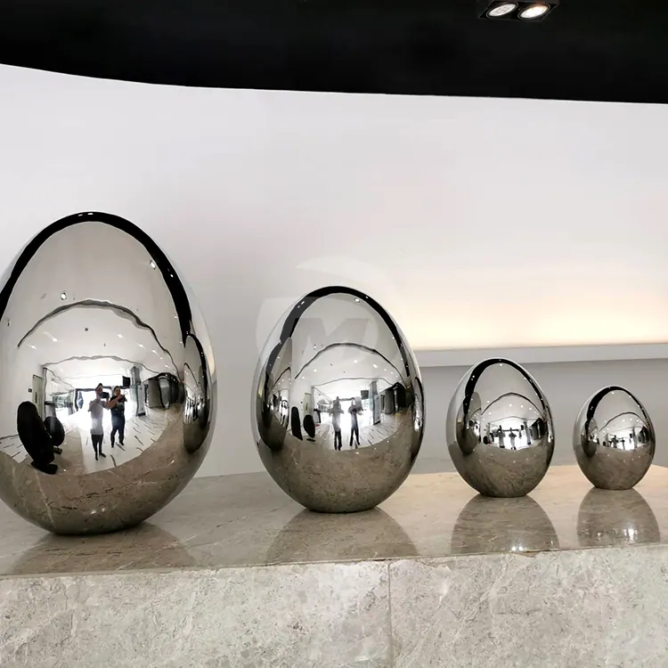 Stainless Steel Egg Shaped Sculpture