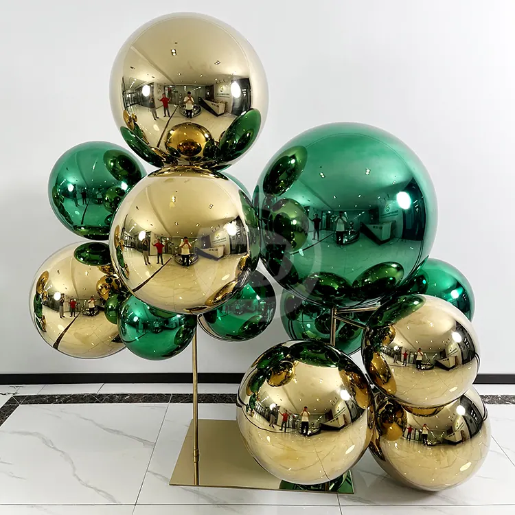 Stainless Steel Electroplated Color Sphere Christmas Holiday Decoration