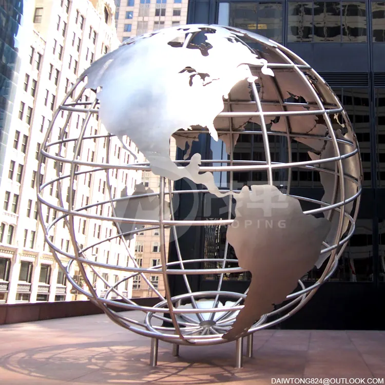 Stainless Steel Globes Sculptures