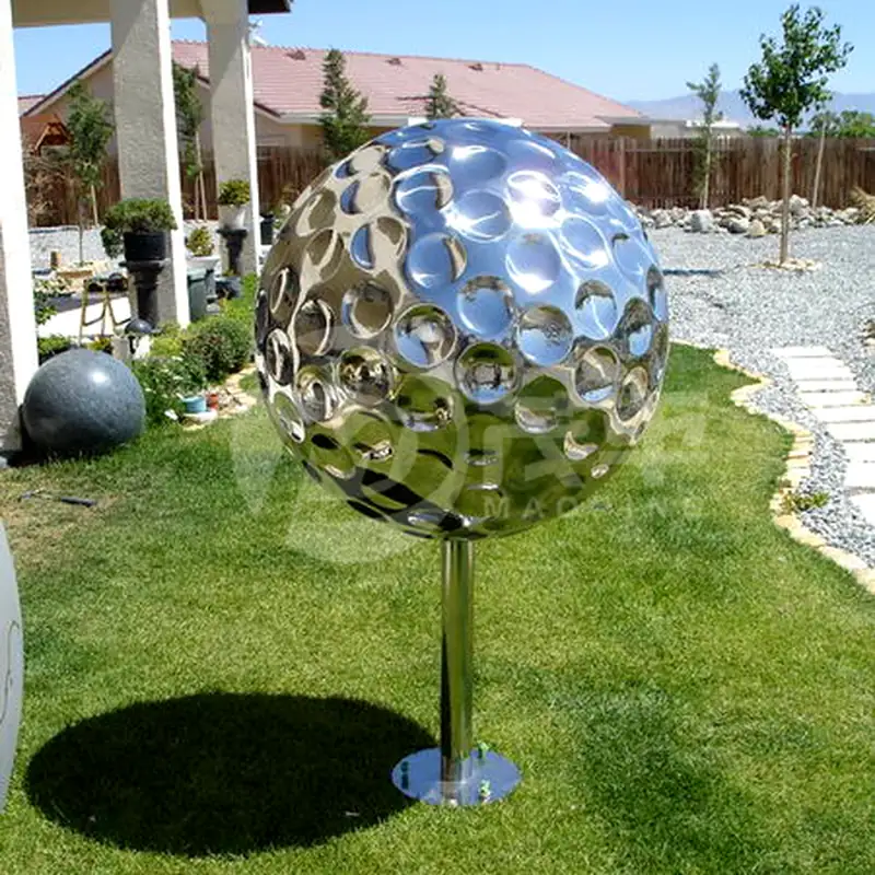 Outdoor Garden Stainless Steel Golf Ball Sculpture