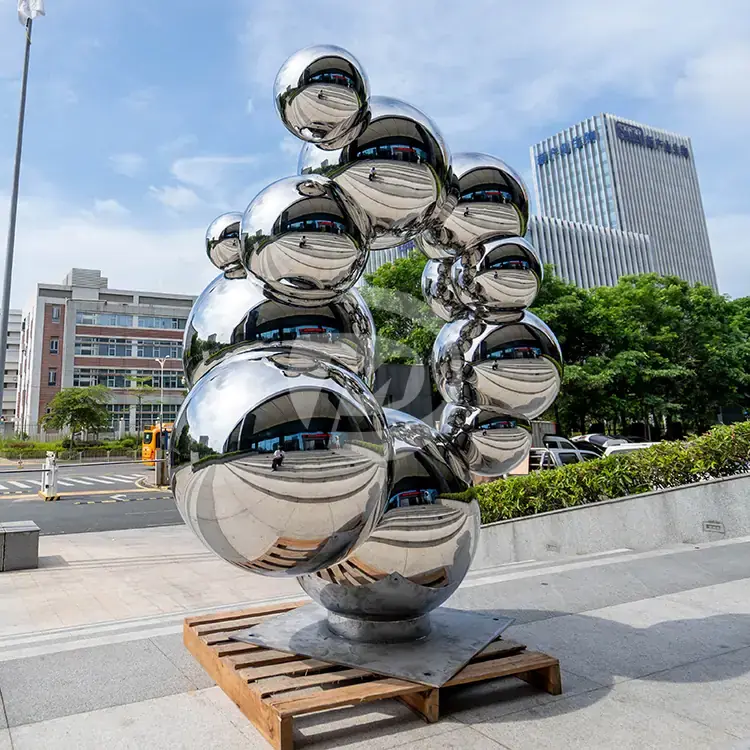 Stainless Steel Polished Metal Sphere Sculpture