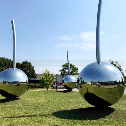 Three 2400 mm Spheres at Merriam Marketplace