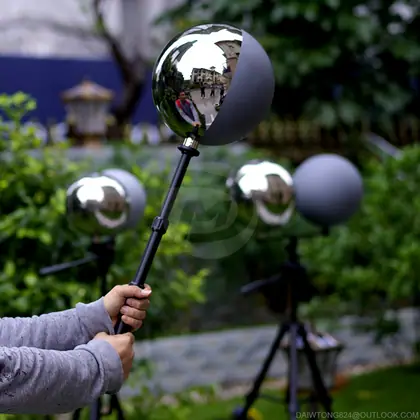 10 Inch Chrome and Grey VFX Ball 18% Reflective Grey Ball