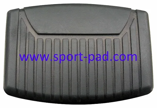 Rubber Pad 17 — trapezoid pad, ribbed lower field with a raised plain upper panel