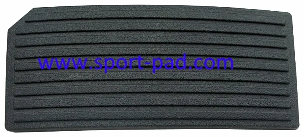 Rubber Pad 5 — narrow rectangular pad, fine ribs, gently crowned face