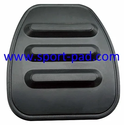 Rubber Pad 8 — square pad with three raised oval slots on a plain ground