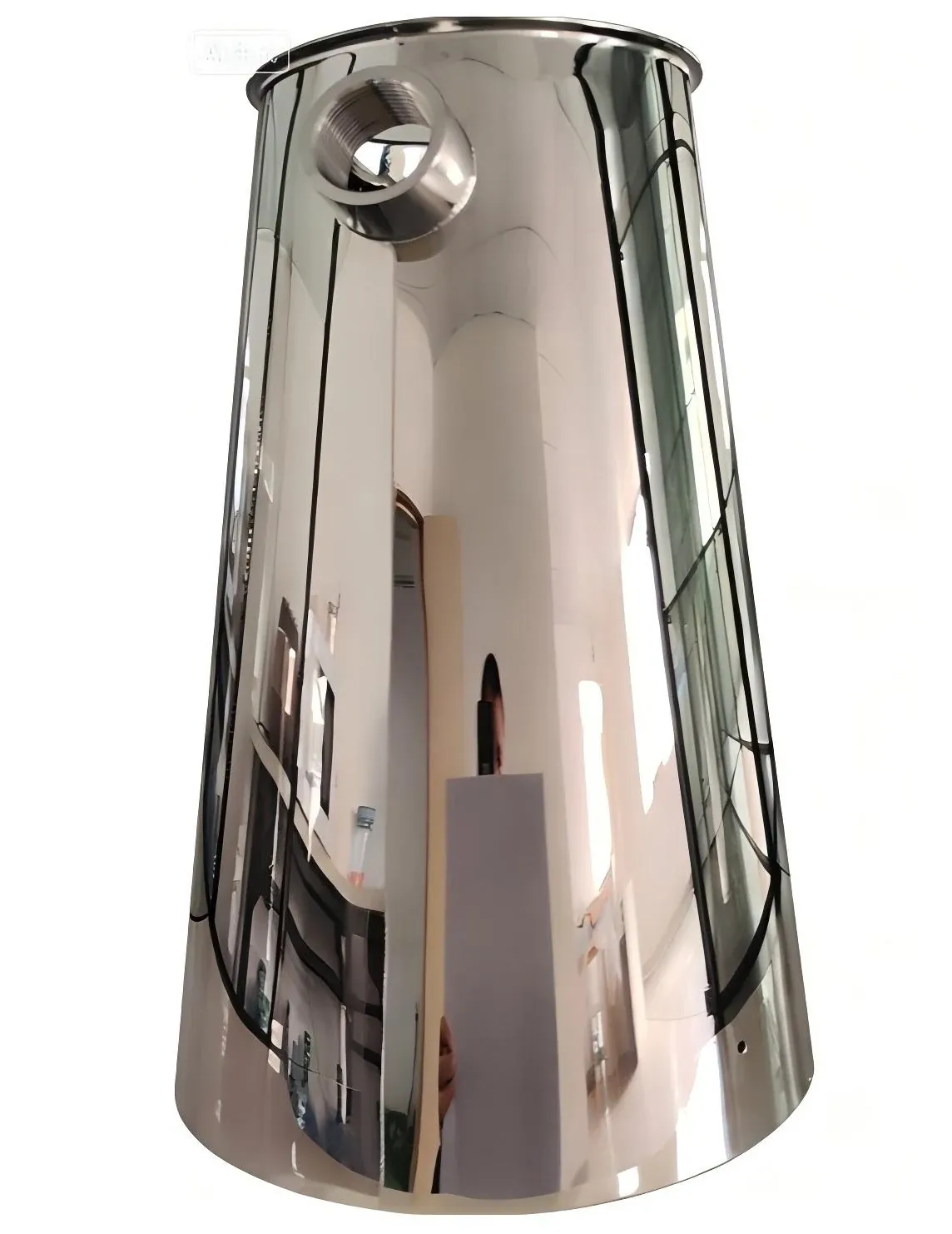 304 stainless steel mirror-finish weighing tank with conical lower section