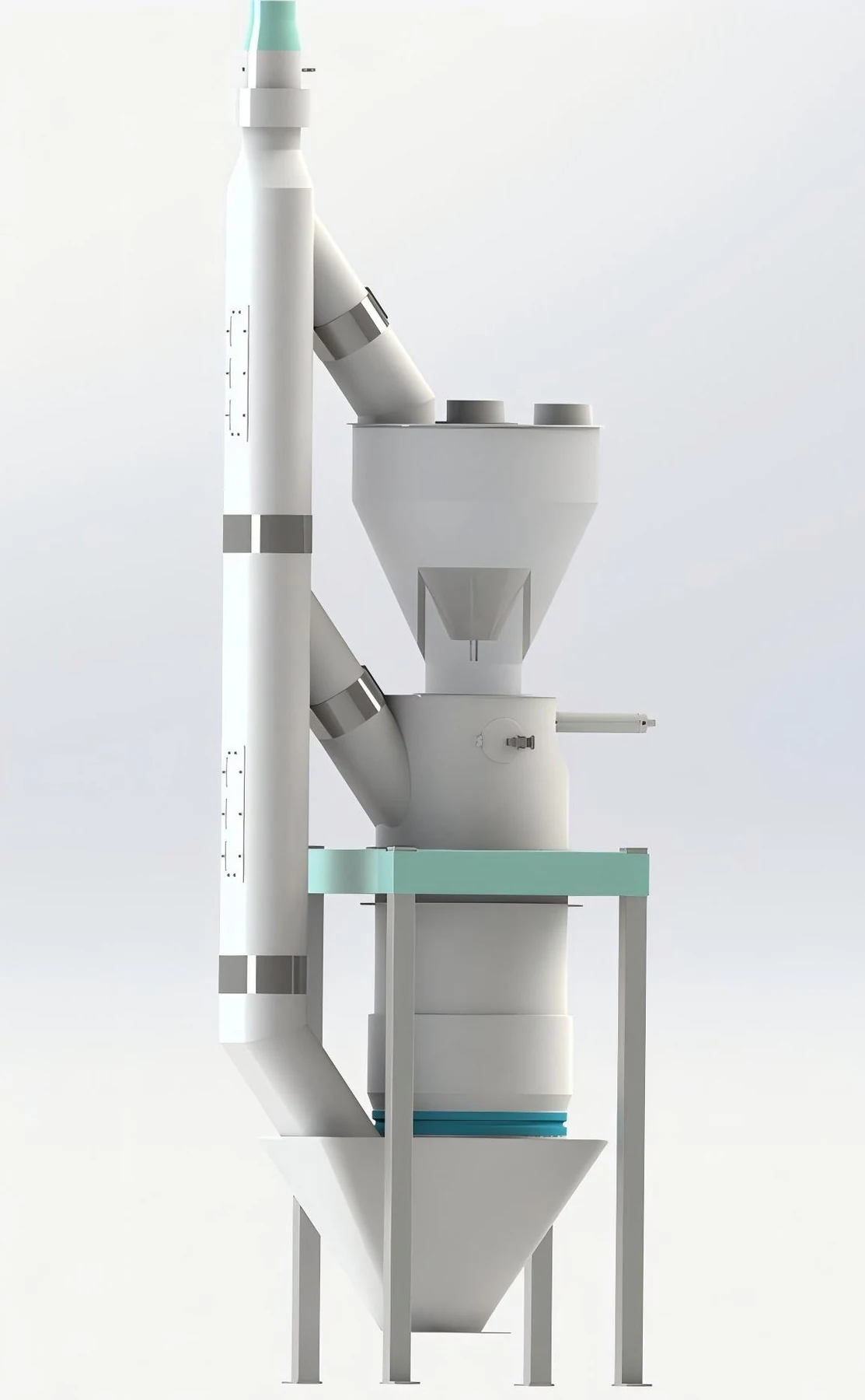 JHDM automatic discontinuous totalizing hopper weigher with stainless weighing hopper and support frame