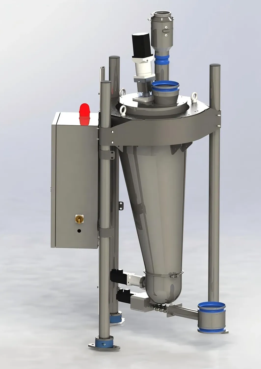 High-precision feeder with stainless hopper, screw feeder and control cabinet