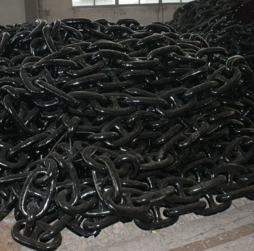 Galvanized/Black Anchor Chain Marine Stud-Link AM/U2 AM/U3 anchor chain for ship side view