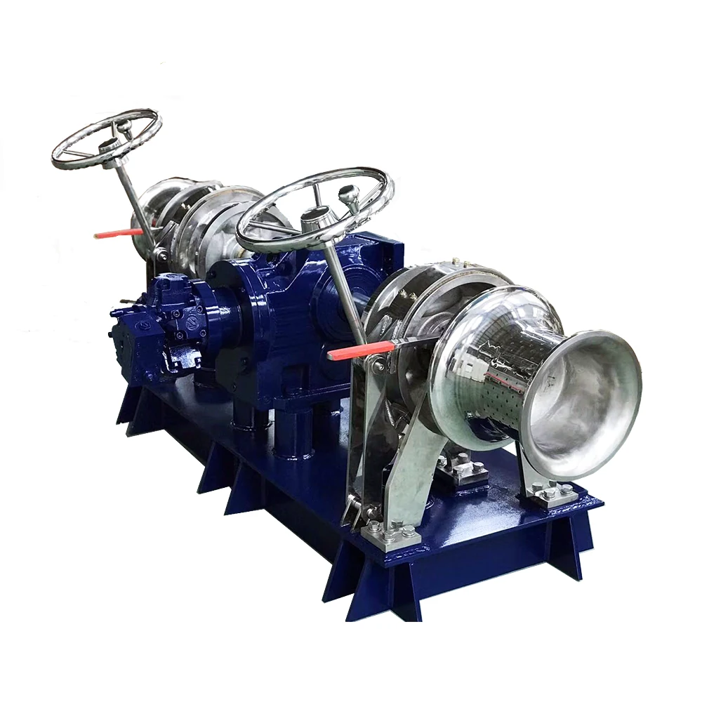 Double Drum Marine Horizontal Hydraulic Stainless Steel Boat Winch/Windlass for Ship