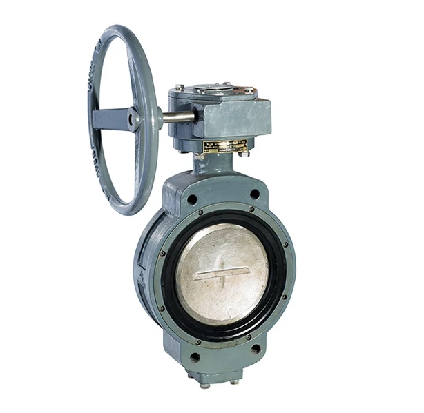 Marine Bronze/Steel/Copper Wafer Center Turbine Hand Operated Butterfly Valve for Ship/Vessel/Boat side view