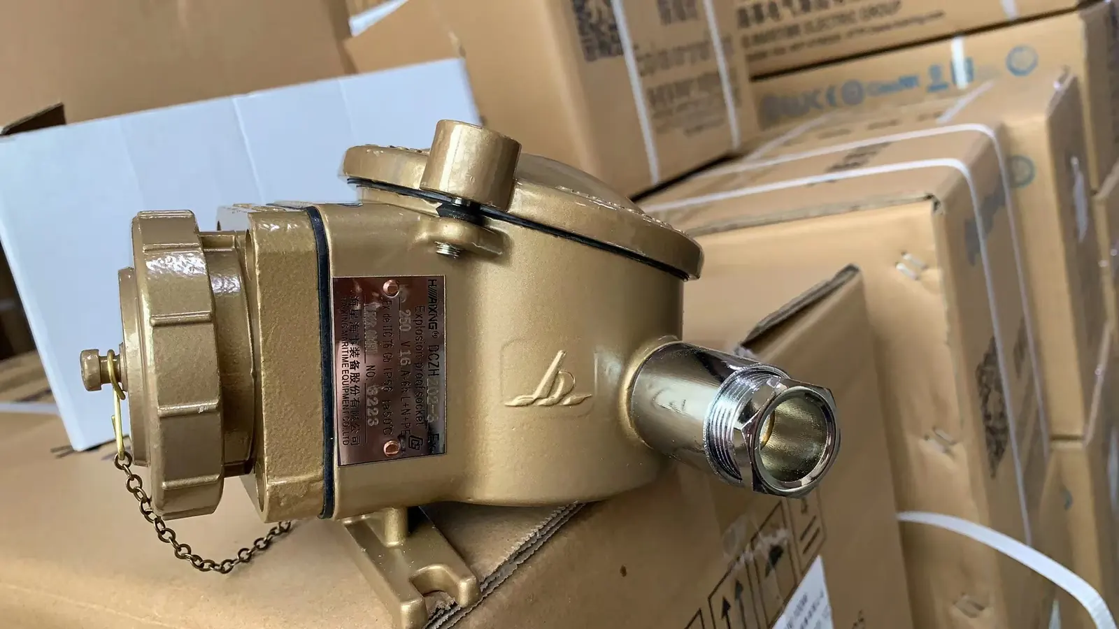 Marine explosion-proof socket plug connectors for ship side view