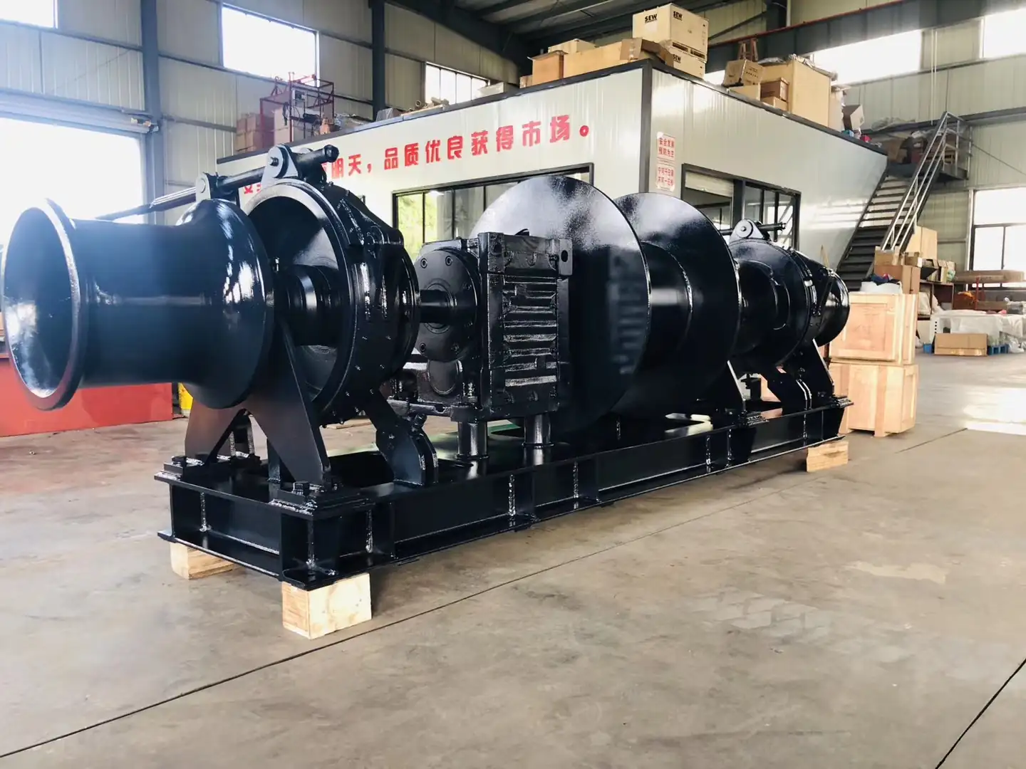 Hydraulic Anchor Windlass Marine Electric Winch 10KN 20KN 30KN Double Drum in Ship detail view