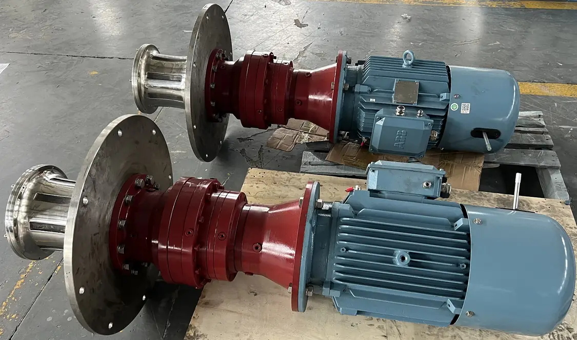 Pair of 20kN vertical anchor capstans with hydraulic drive units assembled and ready for test