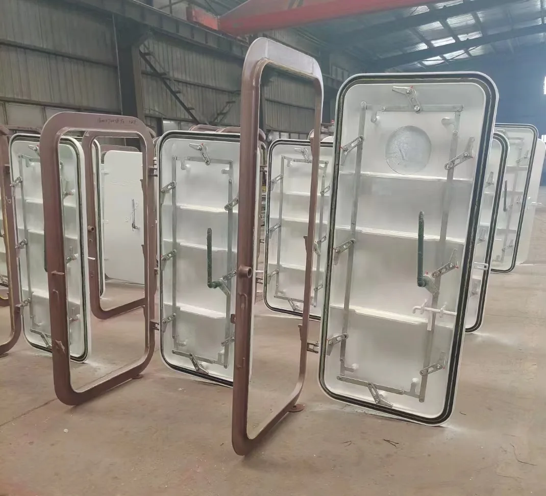 Marine Steel Double-leaf quick action watertight/weathertight/Gastight door on ship packing view