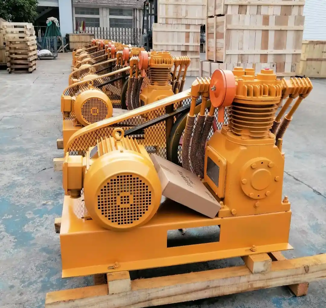 Marine air compressor marine type low medium pressure 1.0Mpa 3.0Mpa on ship side view