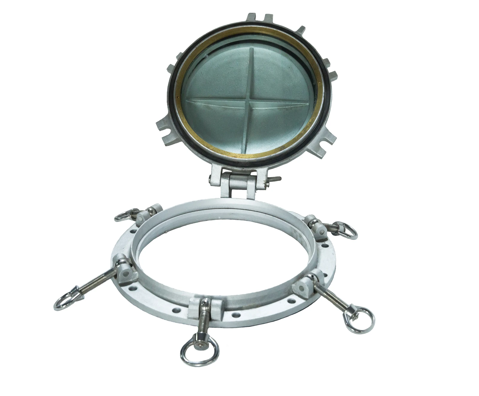 Ship Side Scuttles φ250,φ300, φ350 Marine Aluminum Portholes/Side scuttles in ship detail view