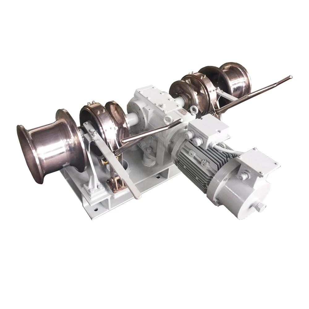 Stainless Steel 316L Double Gypsy Electric Horizontal Anchor Winch Windlass for Yacht side view