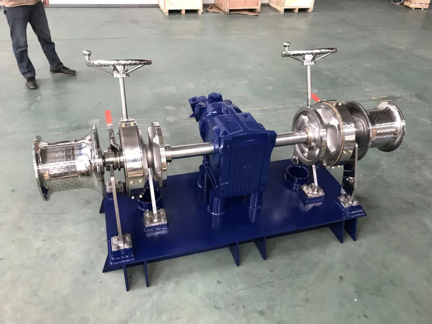 Double Drum Marine Horizontal Hydraulic Stainless Steel Boat Winch/Windlass for Ship detail view