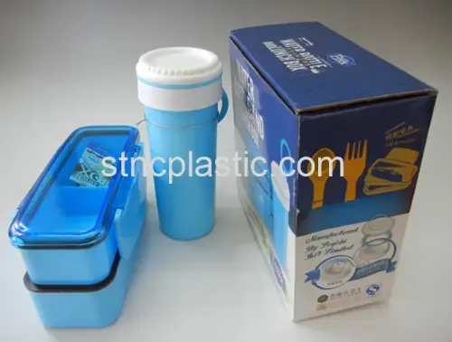 Lunch Box With Water Bottle NC015314 plastic houseware product photograph