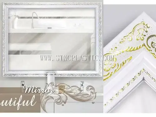 White Korean Bathroom Mirror NC025916 plastic houseware product photograph