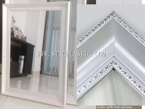 Silvery White Classic Bathroom Mirror NC025919 plastic houseware product photograph